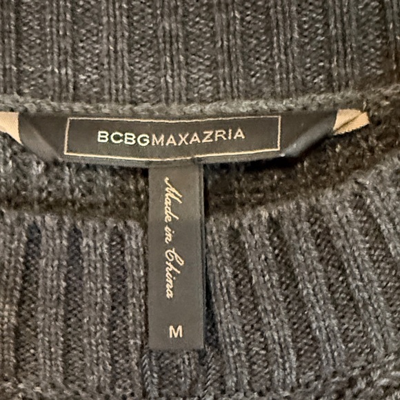 BCBGMaxAzria Charcoal Knit Sweater M - Picture 3 of 5